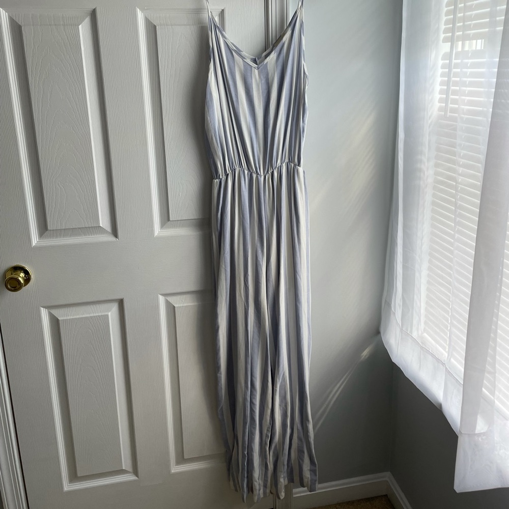 Bibi Blue and white striped jumpsuit
